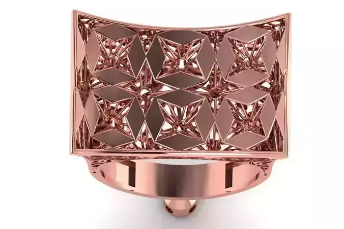 Vintage Filigree Ring STL OBJ FBX Renders Details