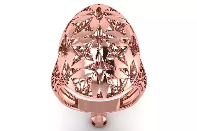 Vintage Filigree Ring STL OBJ FBX Renders Details
