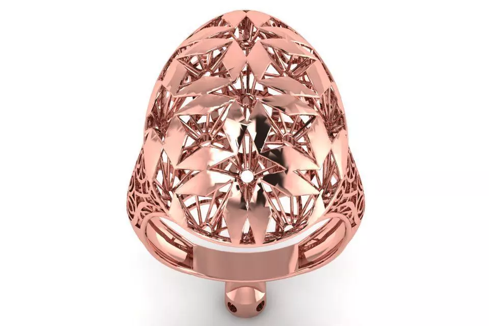 Vintage Filigree Ring STL OBJ FBX Renders Details 3D print model_0