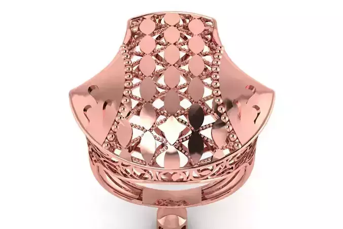 Vintage Filigree Ring STL OBJ FBX Renders Details