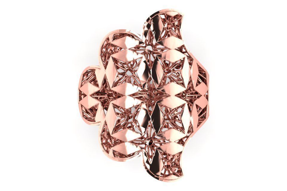 Vintage Filigree Ring STL OBJ FBX Renders Details 3D print model_3