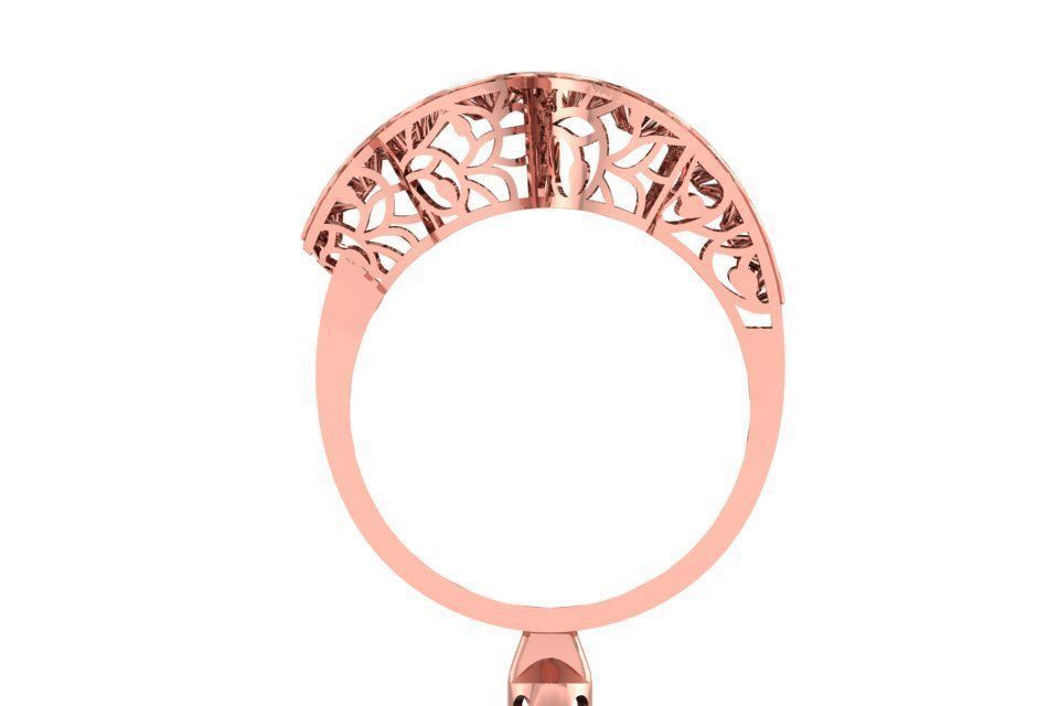 Vintage Filigree Ring STL OBJ FBX Renders Details 3D print model_1