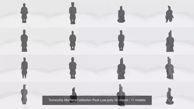 Terracotta Warriors Collection Pack 3D model 