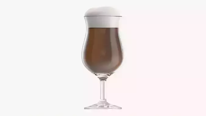 Beer glass with foam 01