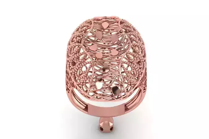 Long Filigree Ring STL OBJ FBX Renders Details
