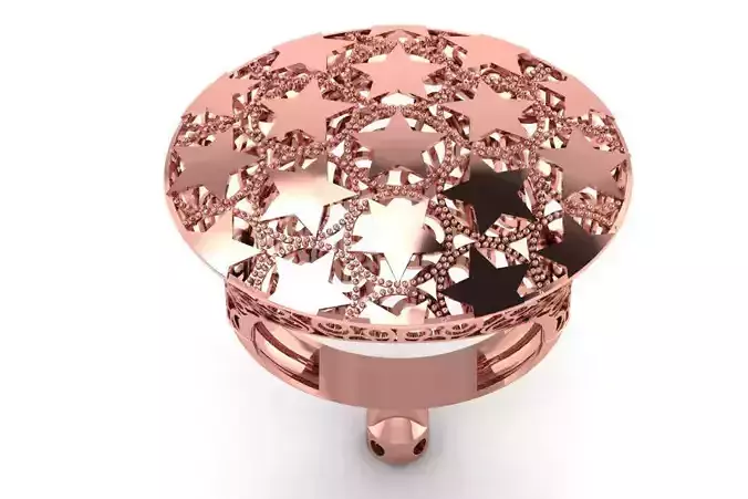 Long Filigree Ring STL OBJ FBX Renders Details