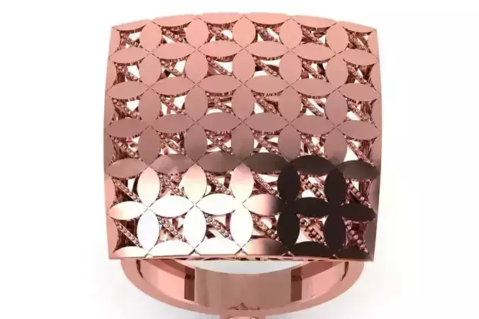 Long Filigree Ring STL OBJ FBX Renders Details