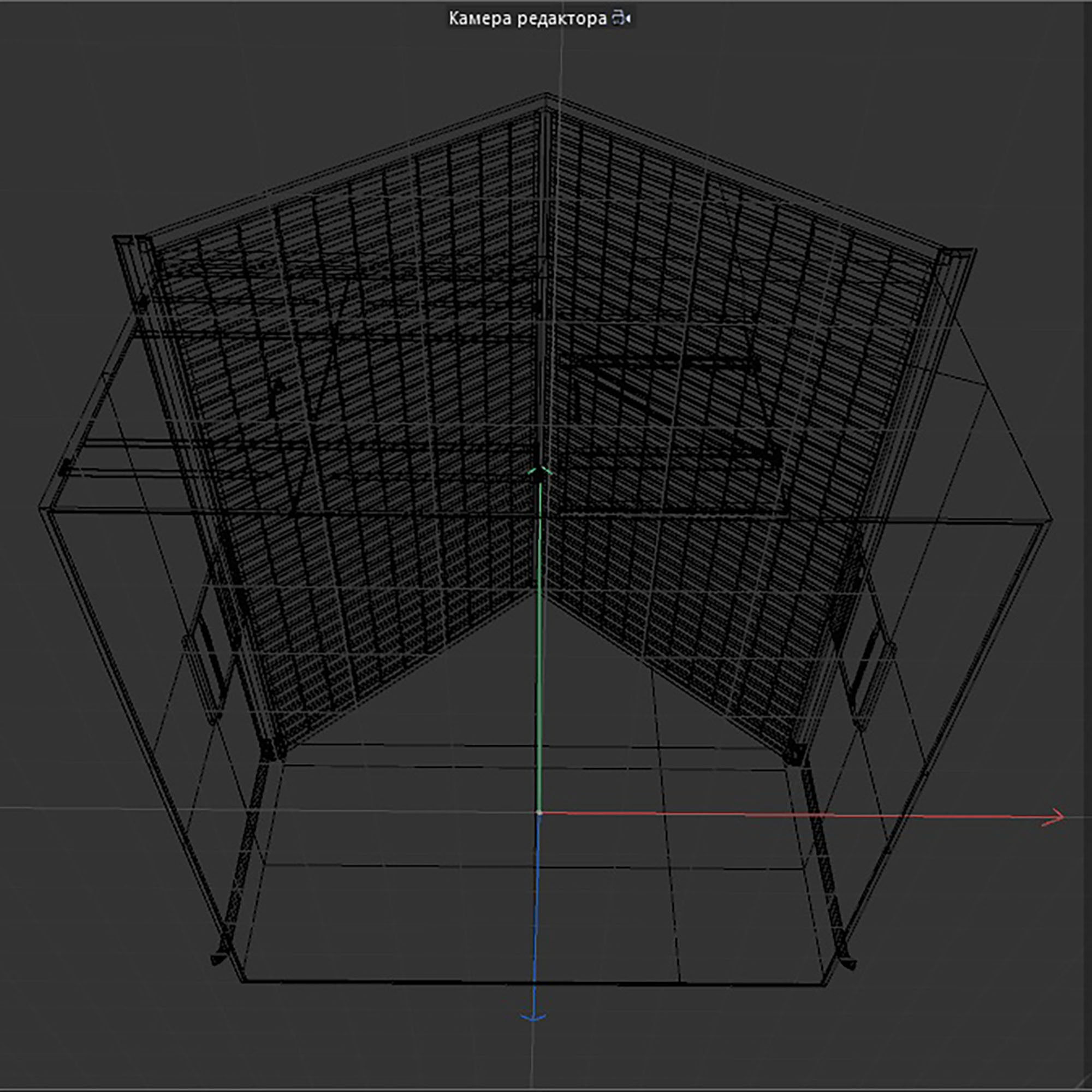 wooden shed Low-poly 3D model_16