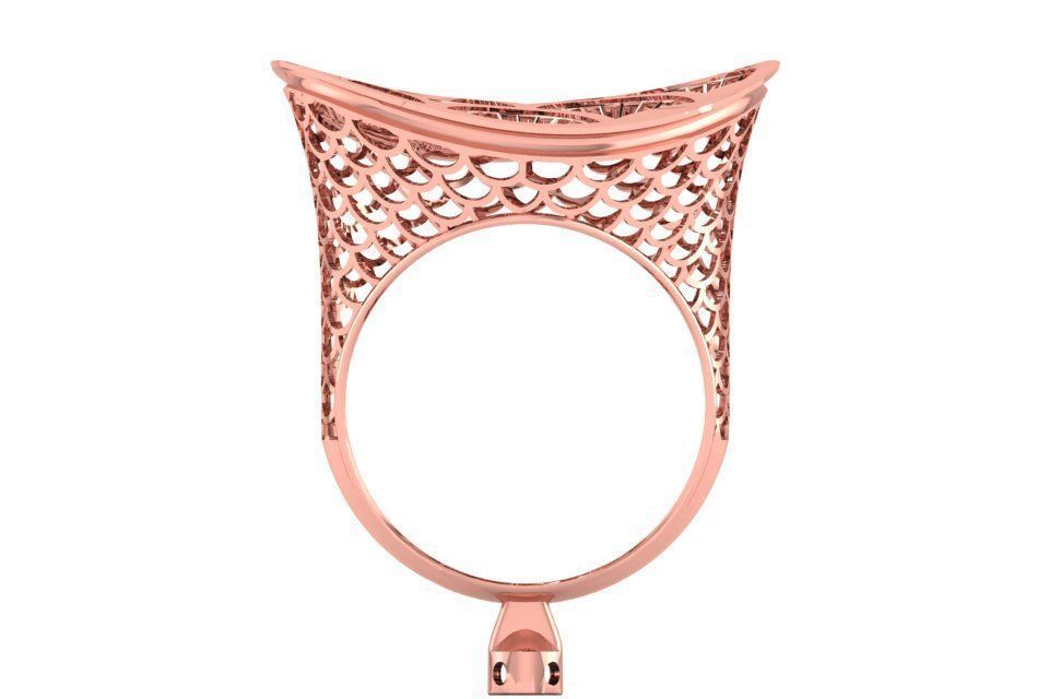 Long Filigree Ring STL OBJ FBX Renders Details 3D print model_2