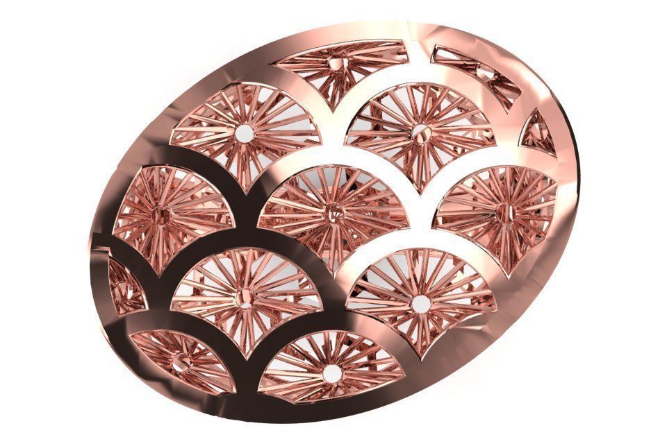 Long Filigree Ring STL OBJ FBX Renders Details 3D print model_3