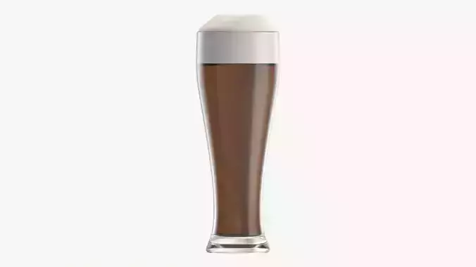 Beer glass with foam 02