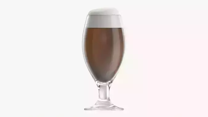 Beer glass with foam 03