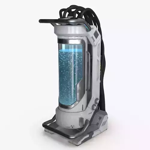 Sci Fi Container Low-poly 3D model