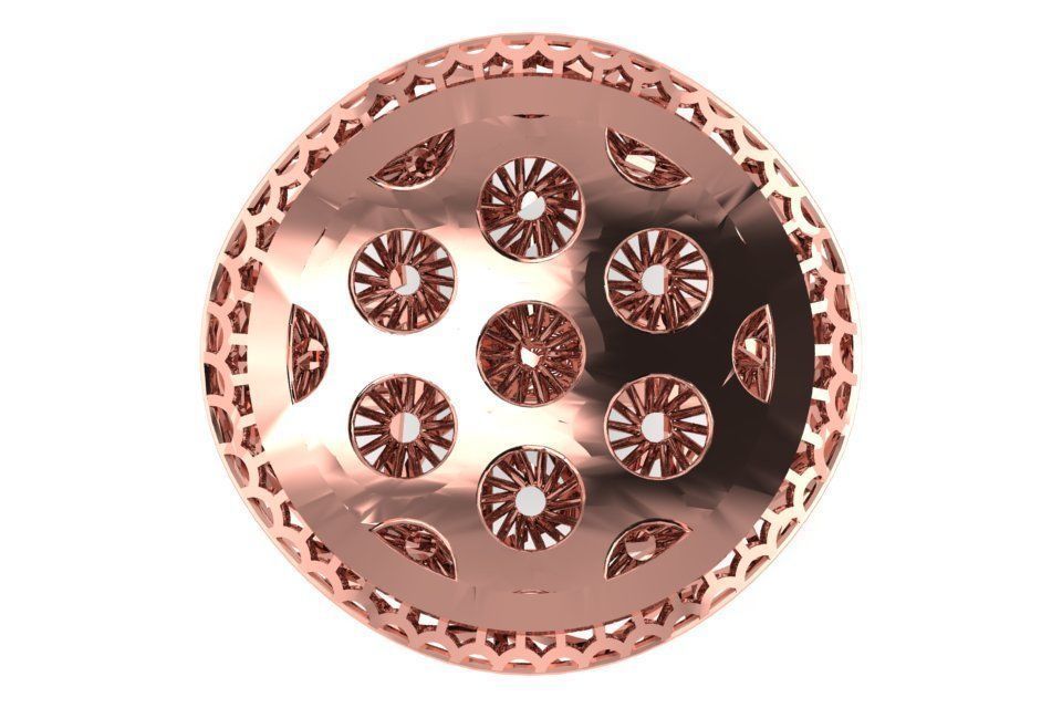 Long Filigree Ring STL OBJ FBX Renders Details 3D print model_3