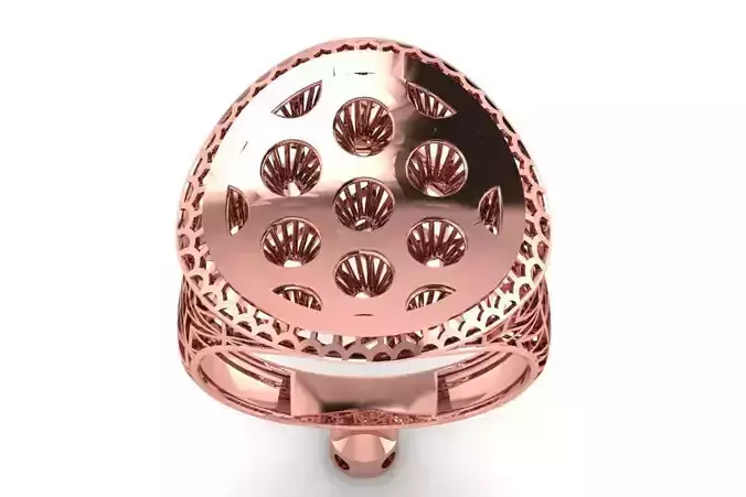 Long Filigree Ring STL OBJ FBX Renders Details