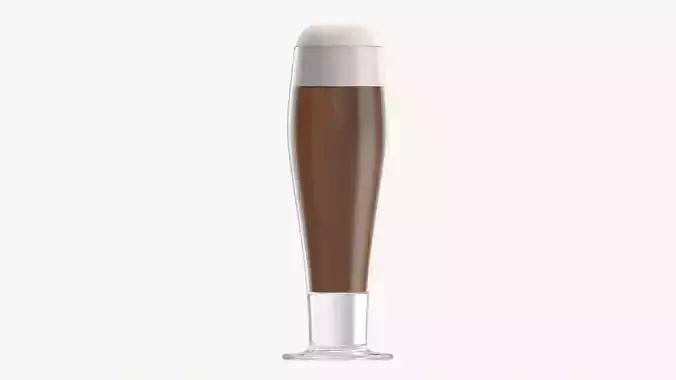 Beer glass with foam 04