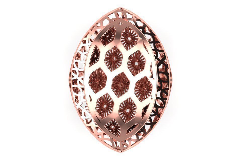 Long Filigree Ring STL OBJ FBX Renders Details 3D print model_3