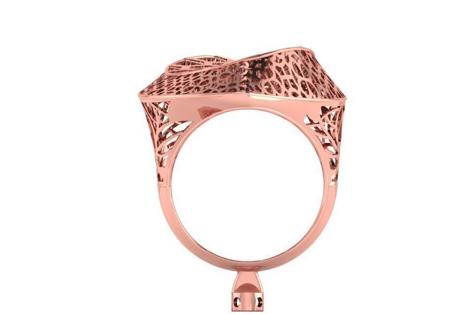 Long Filigree Ring STL OBJ FBX Renders Details 3D print model_2