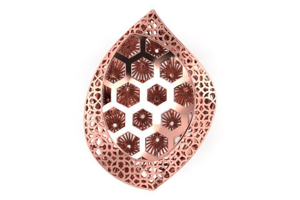 Long Filigree Ring STL OBJ FBX Renders Details 3D print model_1