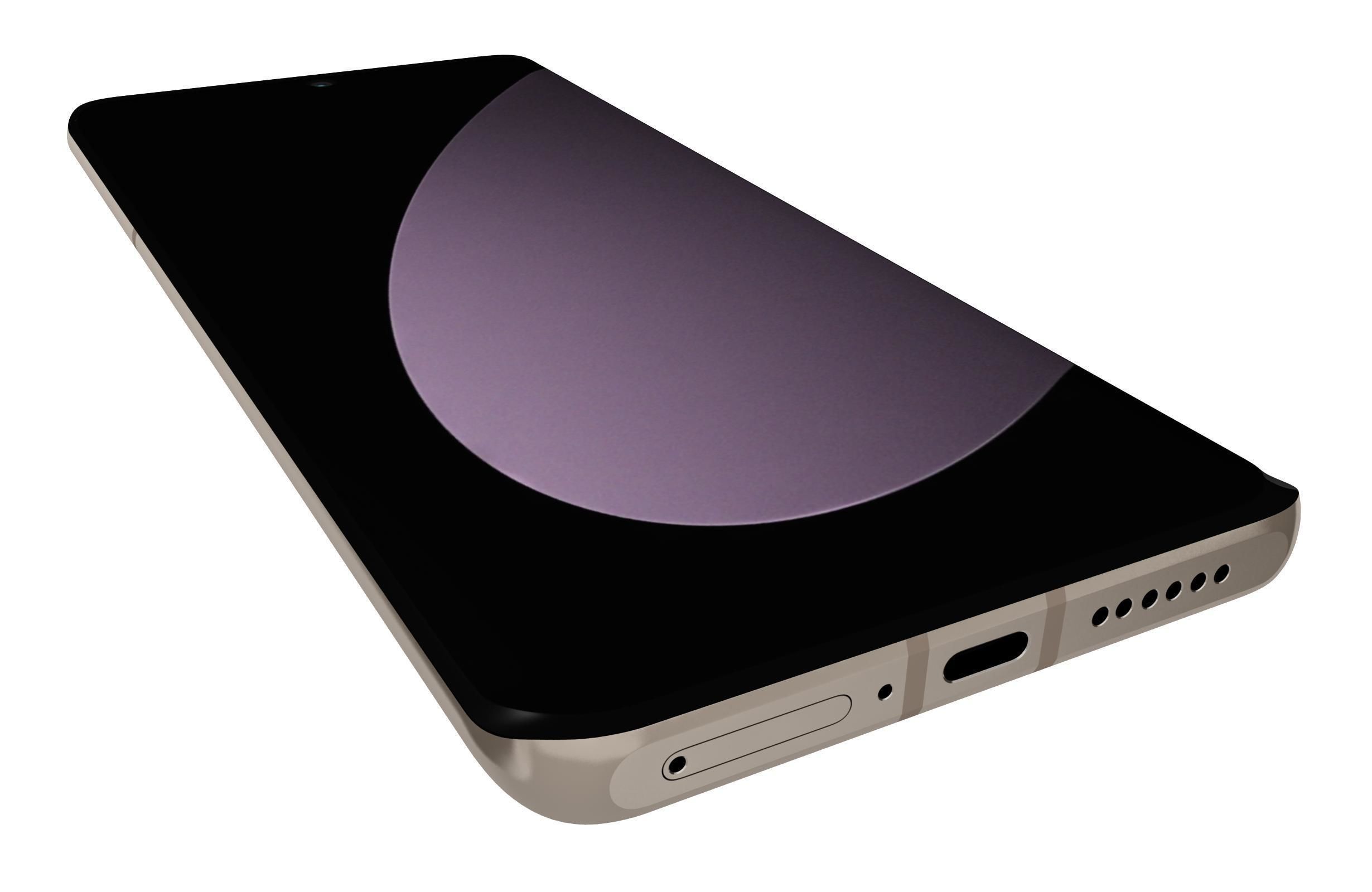 Xiaomi 12S Ultra Gray Low-poly 3D model_12