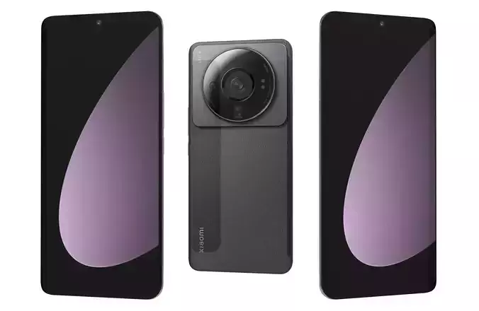Xiaomi 12S Ultra Gray Low-poly 3D model