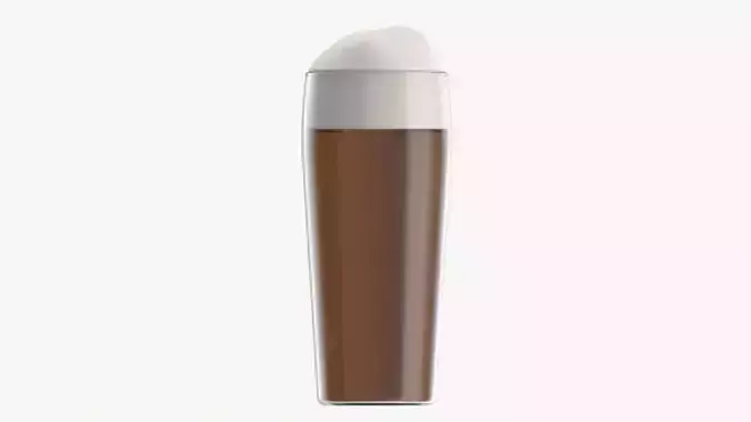 Beer glass with foam 06