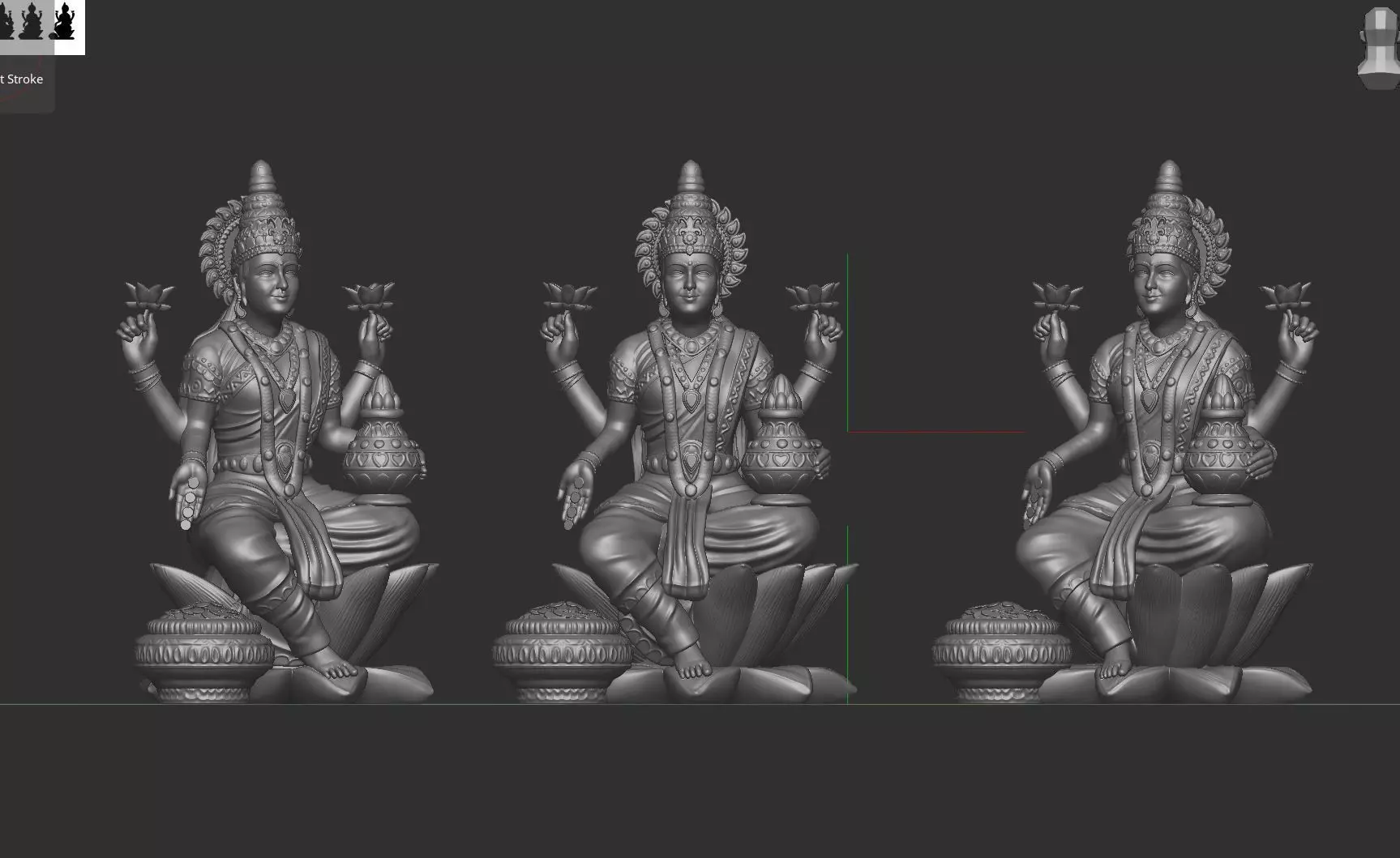Goddess Lakshmi 3D print model_0