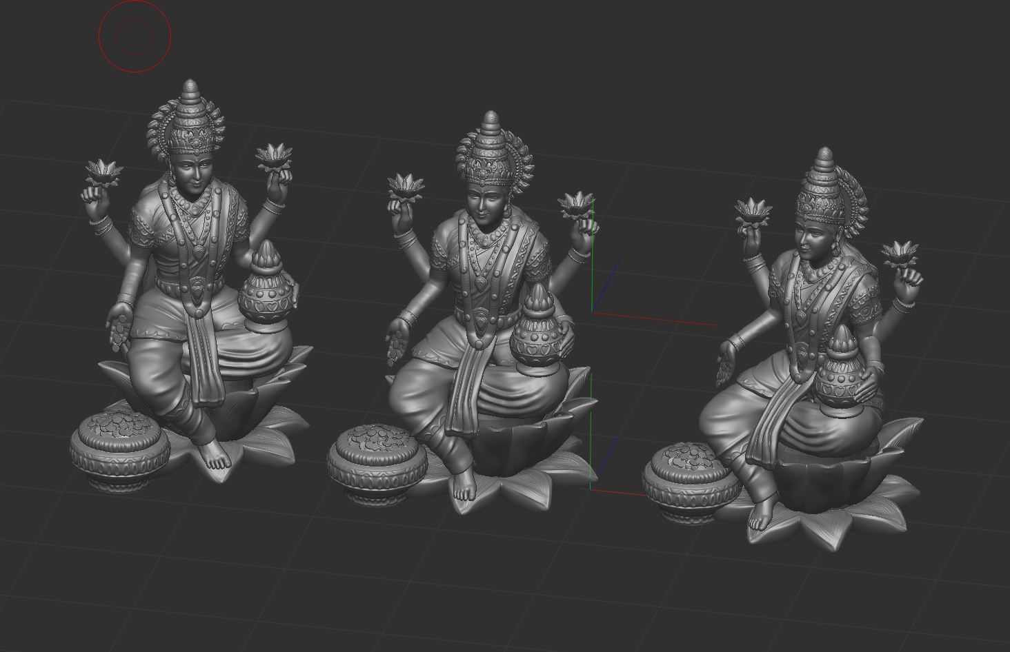 Goddess Lakshmi 3D print model_11