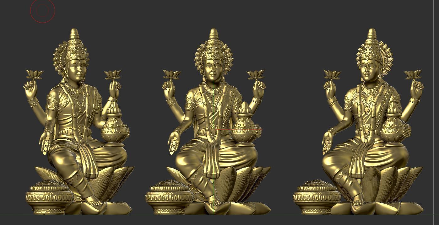 Goddess Lakshmi 3D print model_6