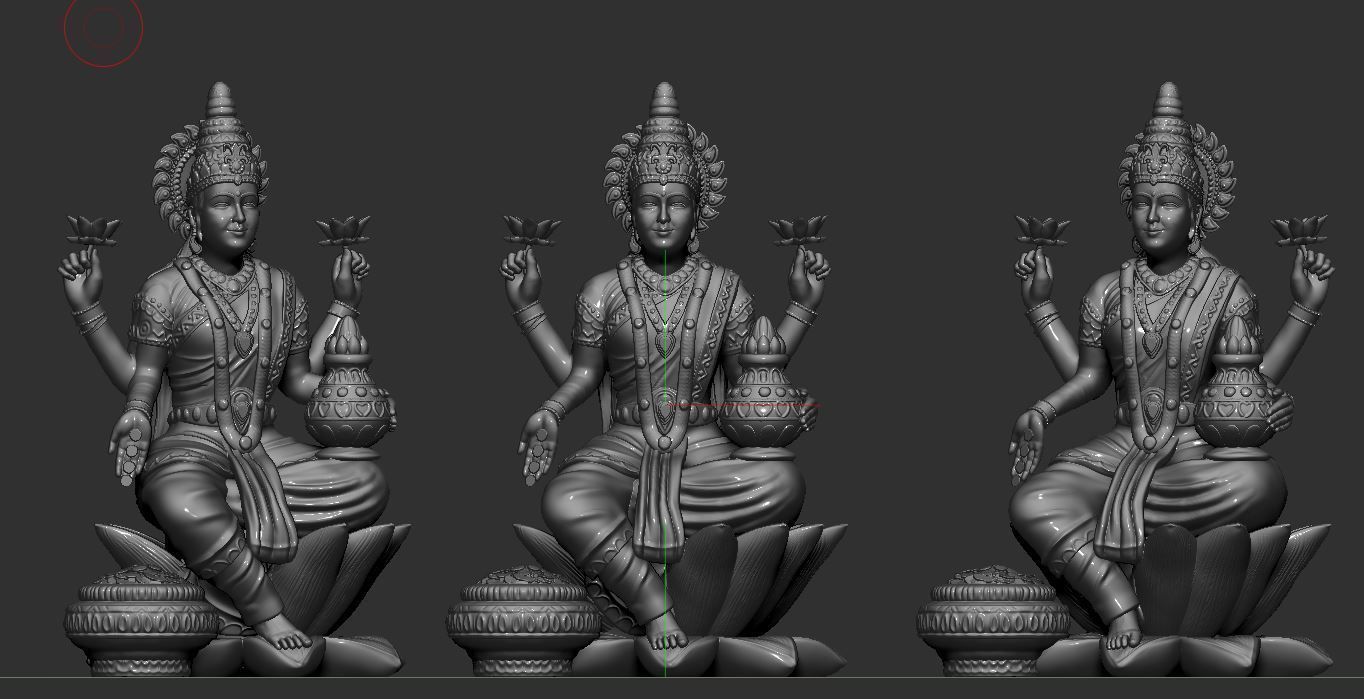Goddess Lakshmi 3D print model_1