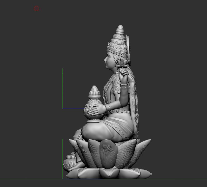 Goddess Lakshmi 3D print model_8