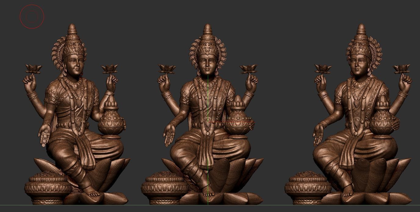 Goddess Lakshmi 3D print model_7