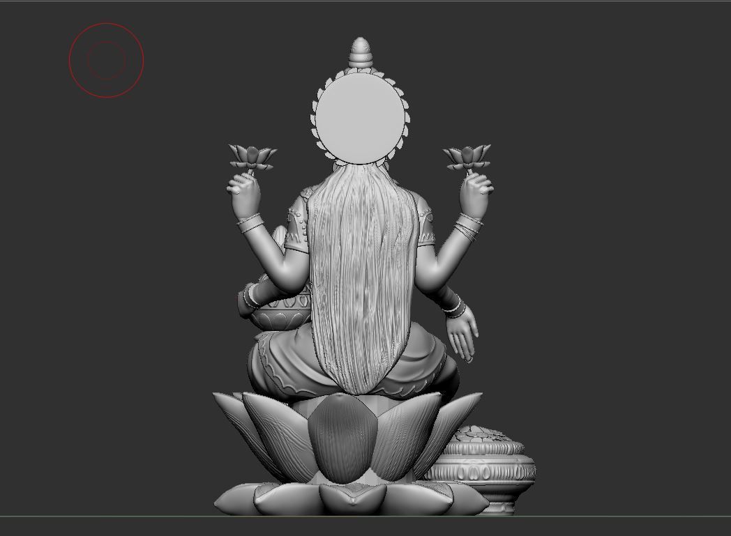 Goddess Lakshmi 3D print model_5