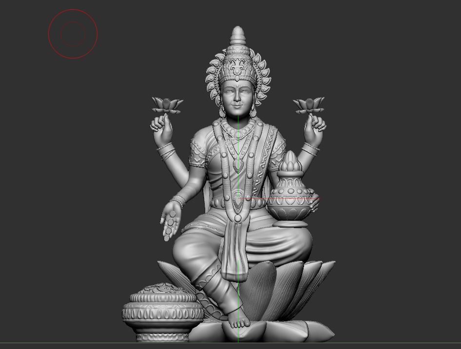 Goddess Lakshmi 3D print model_9