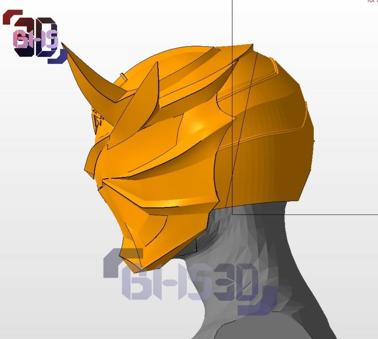 KR Hibiki armed helmet 3D print model_10