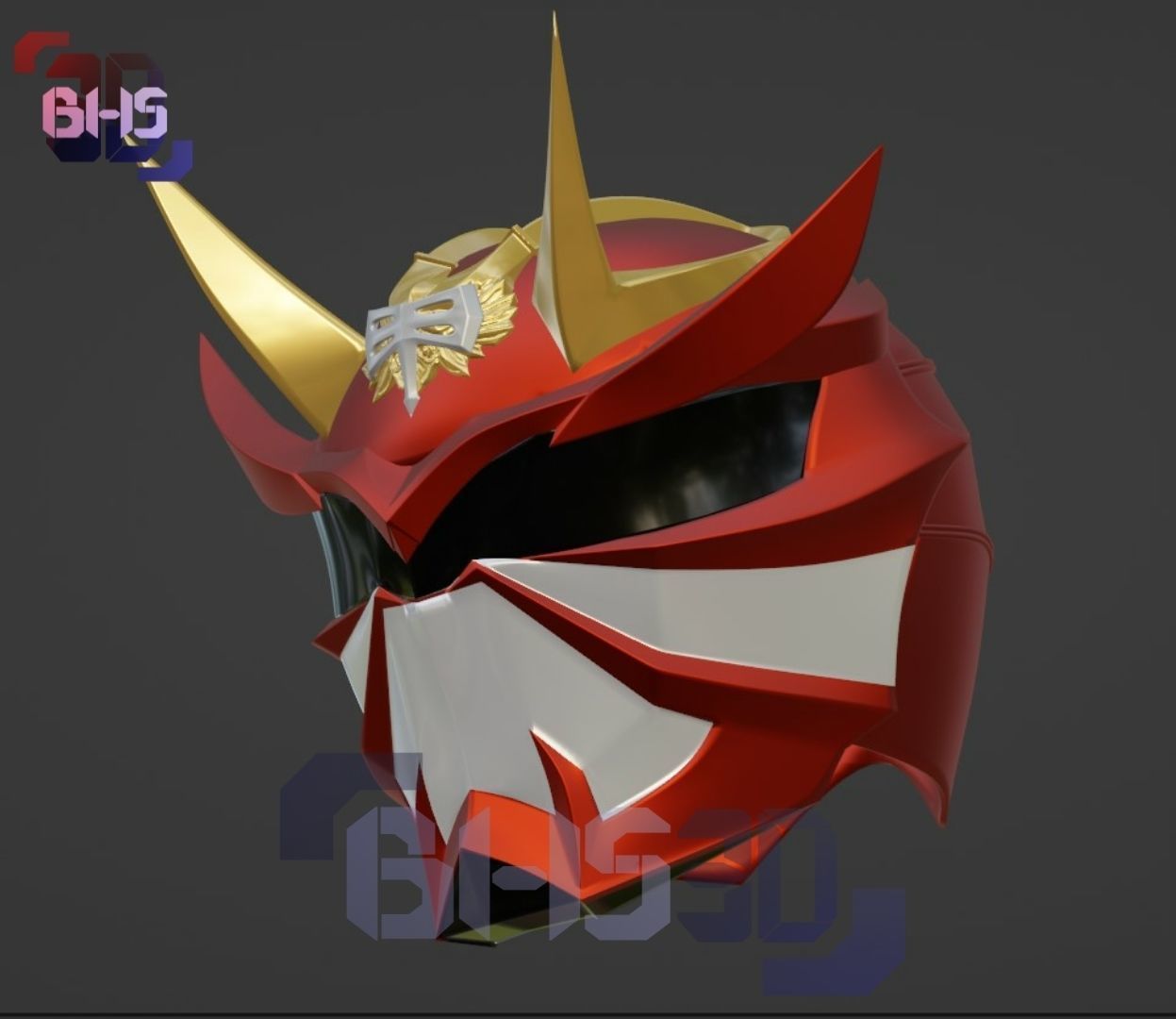 KR Hibiki armed helmet 3D print model_3