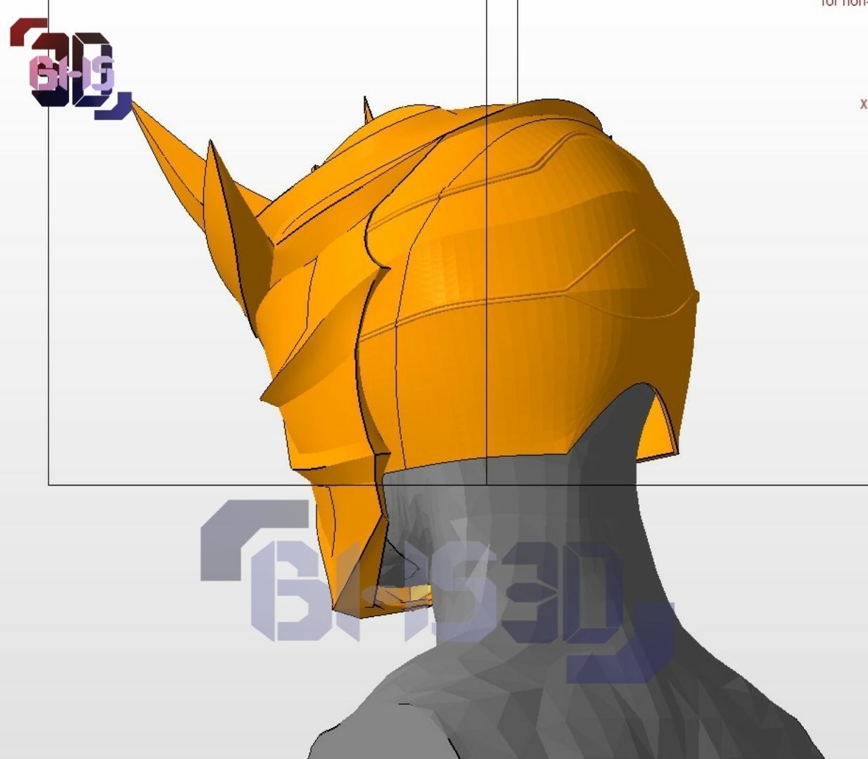 KR Hibiki armed helmet 3D print model_11