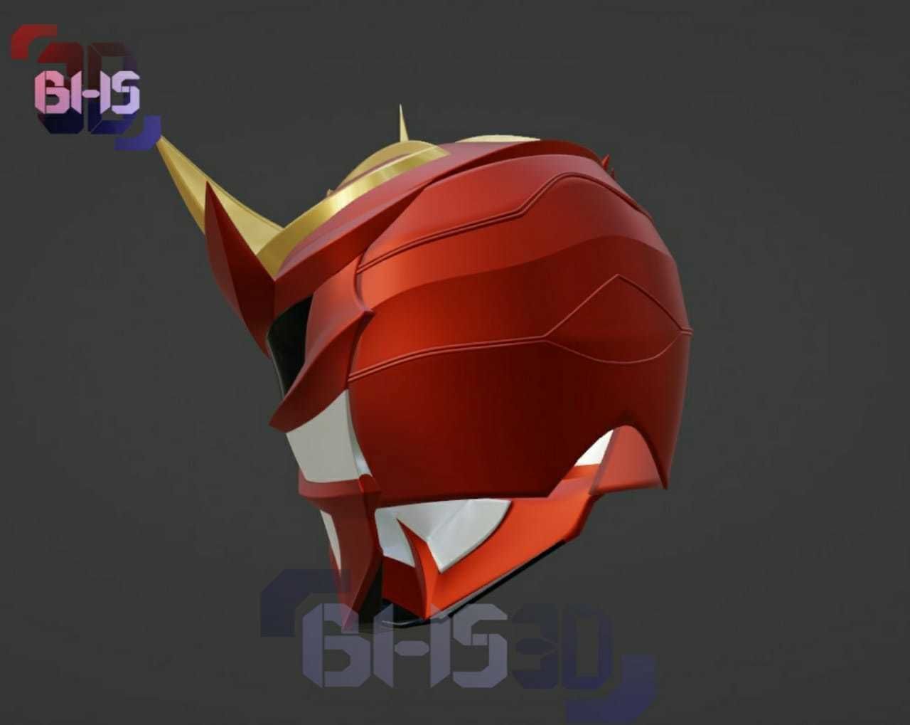 KR Hibiki armed helmet 3D print model_4