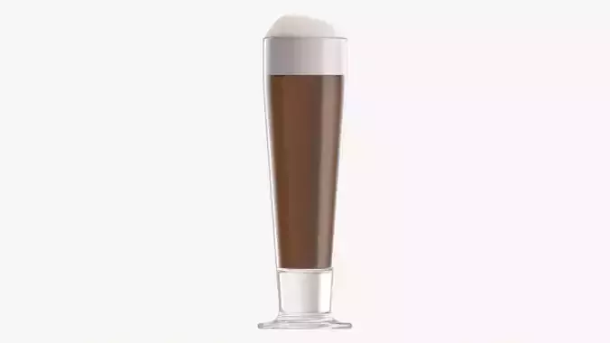 Beer glass with foam 08