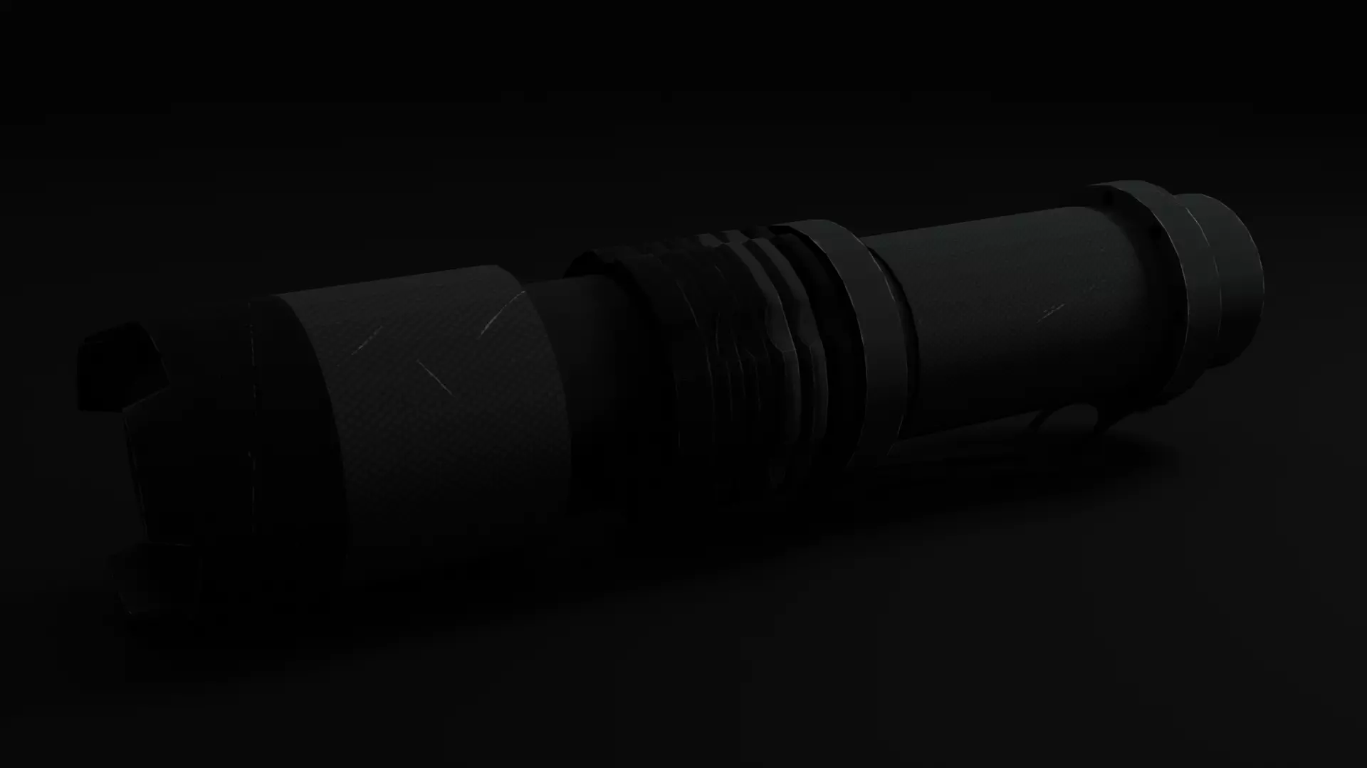 Flashlight Tactical Low-poly 3D model_0