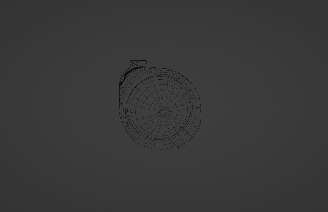 Flashlight Tactical Low-poly 3D model_9