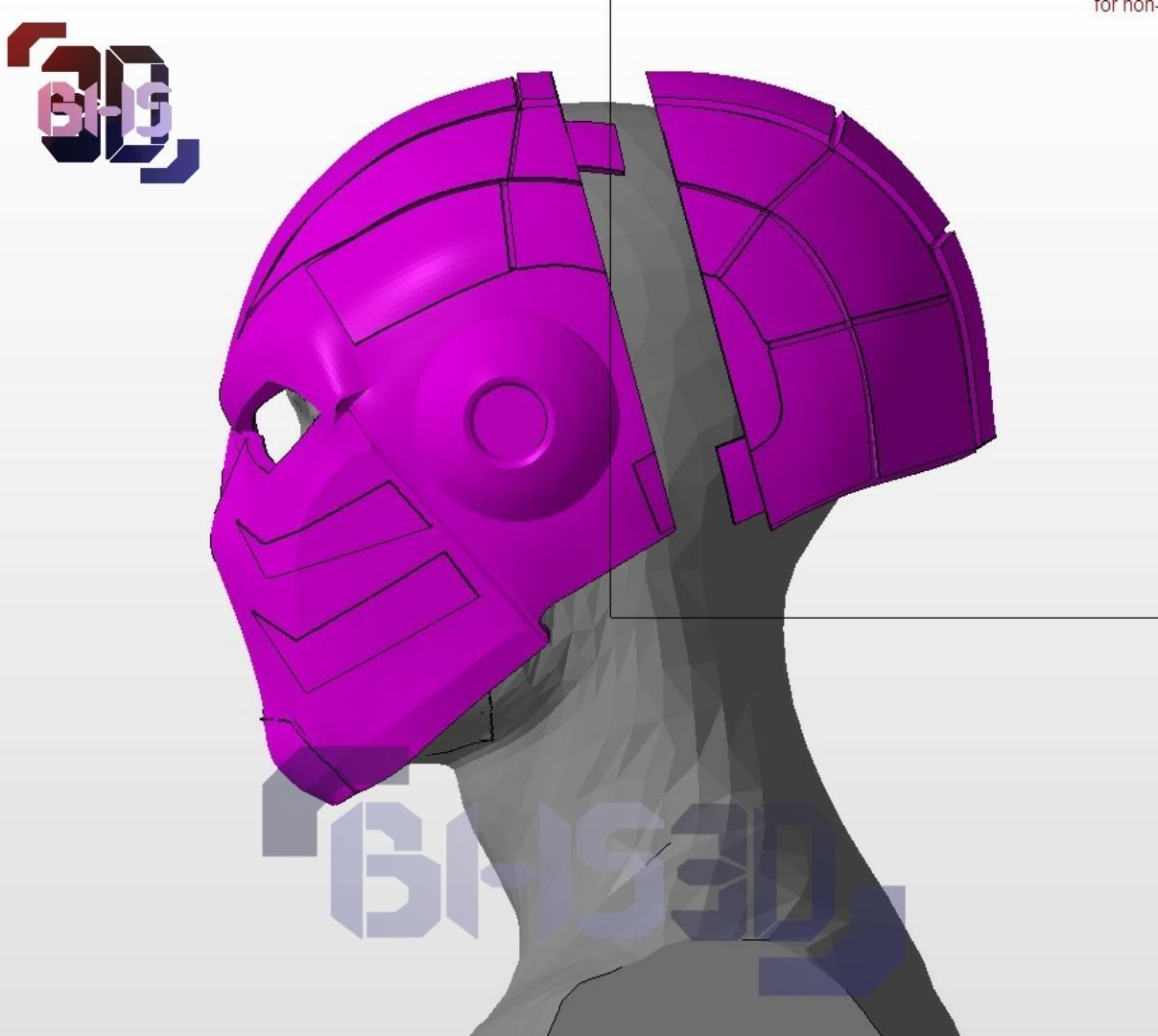 Azrael batman Helmet 3D 3D print model_7