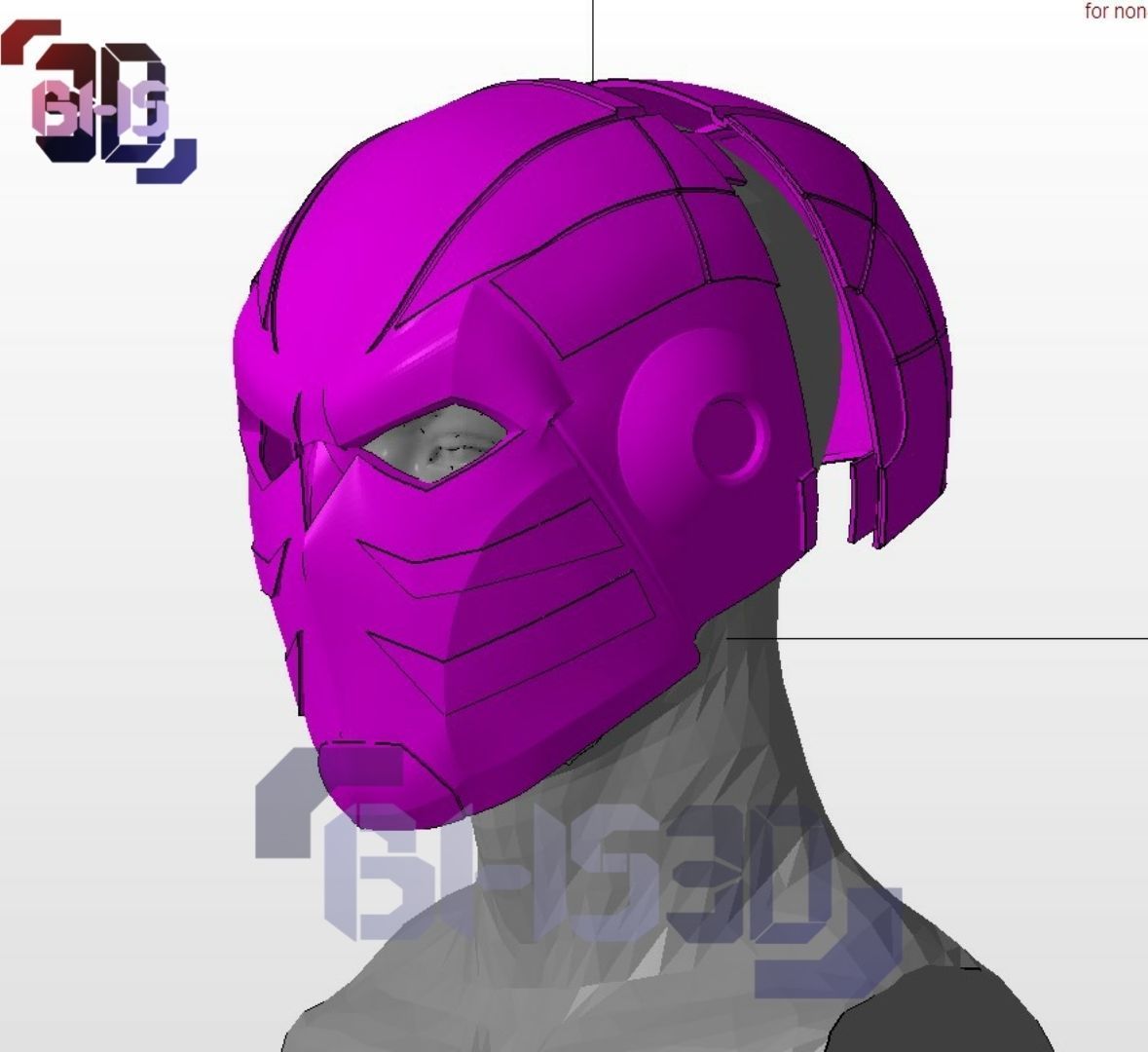 Azrael batman Helmet 3D 3D print model_6