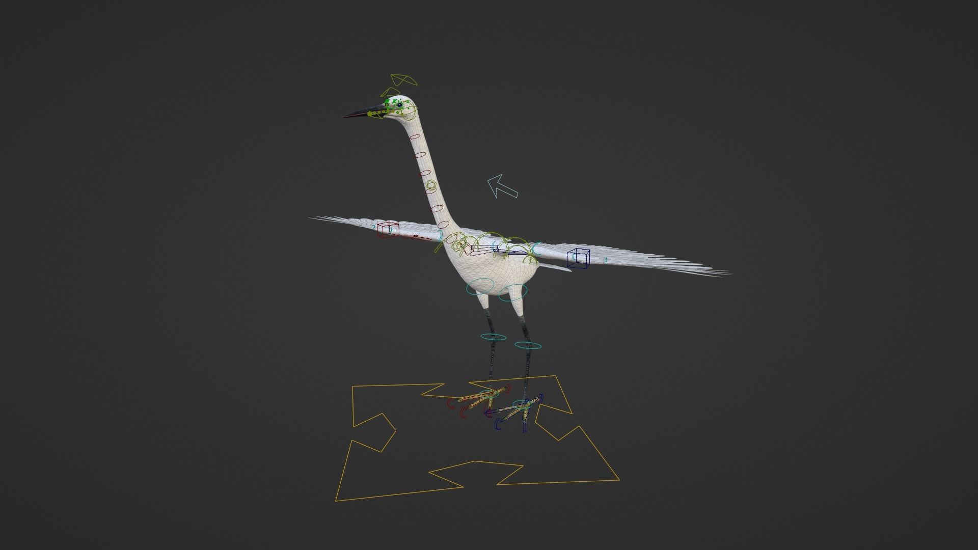 Egret Animated VFX Grace 3D model_16