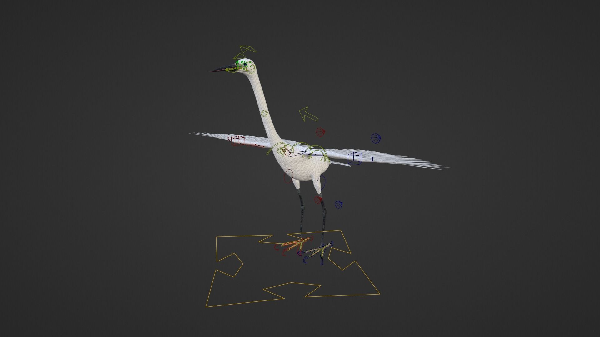 Egret Animated VFX Grace 3D model_14