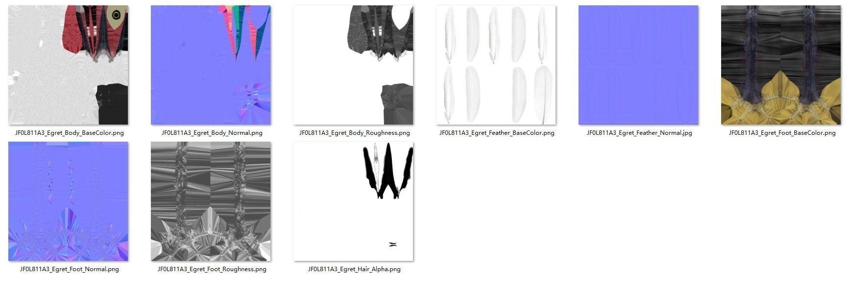 Egret Animated VFX Grace 3D model_34