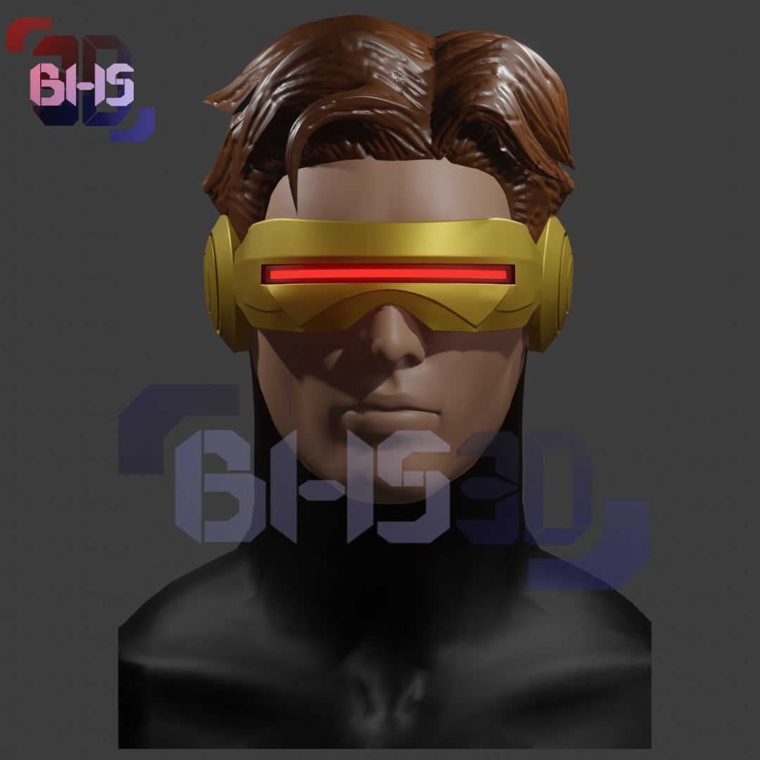 Cyclops Xmen googles 3D 3D print model_3