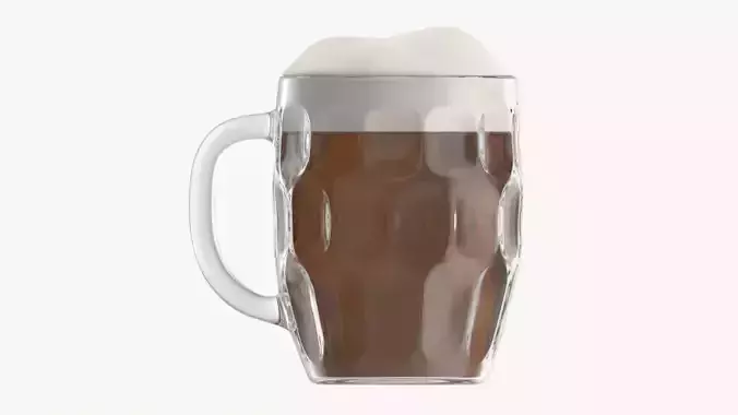 Beer mug with foam 03