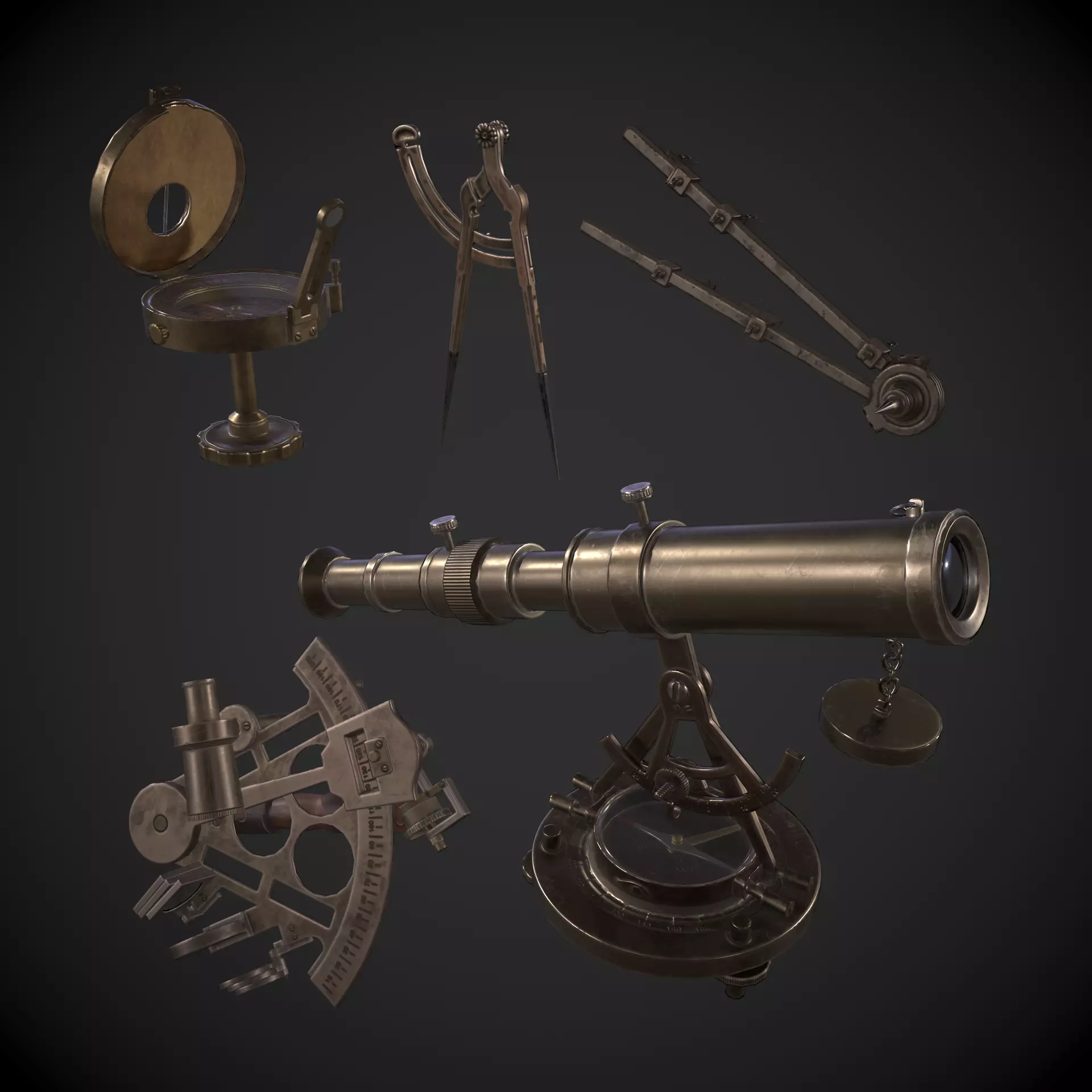 Navigational Equipment Low-poly 3D model