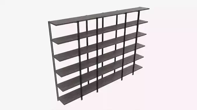 Modular bookcase Cattelan Hudson 3D model